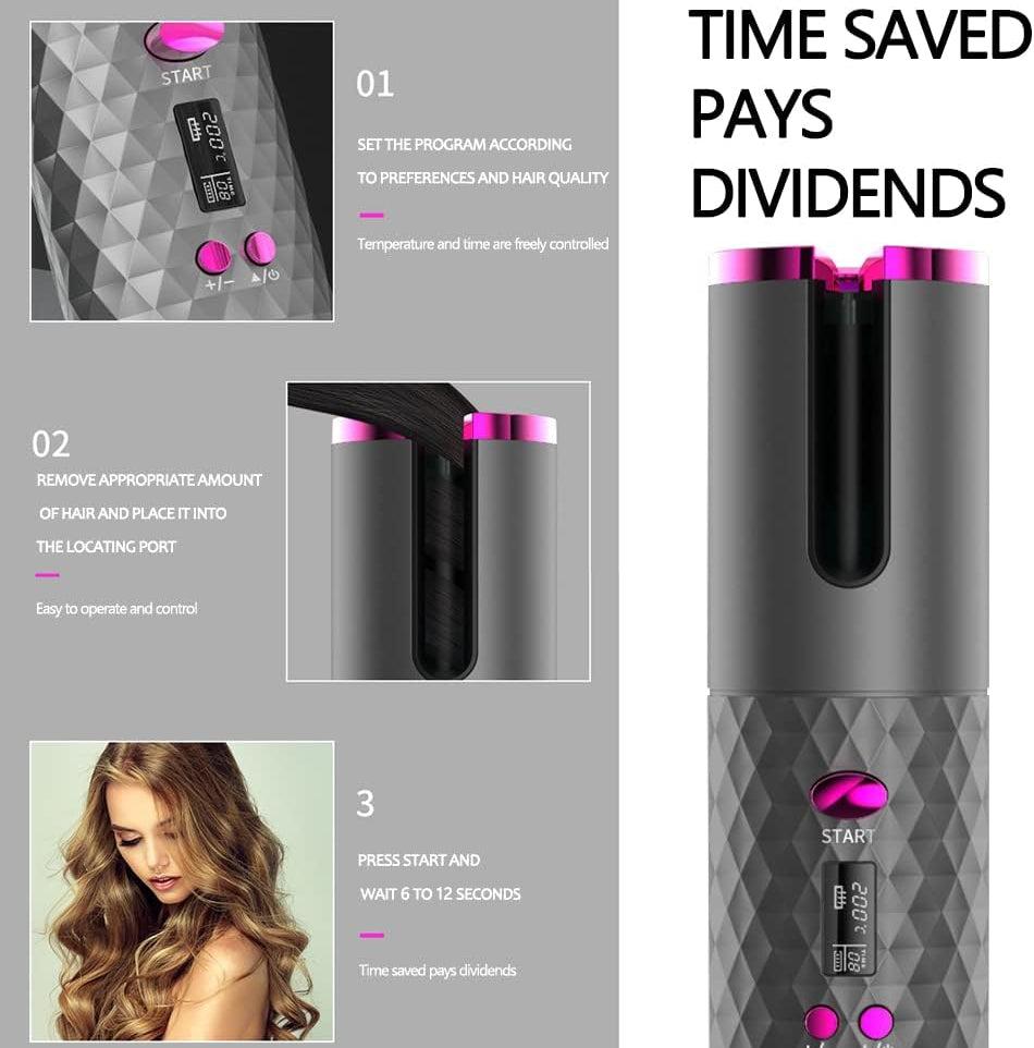 CurlMate™ - Rechargeable Automatic Hair Curler