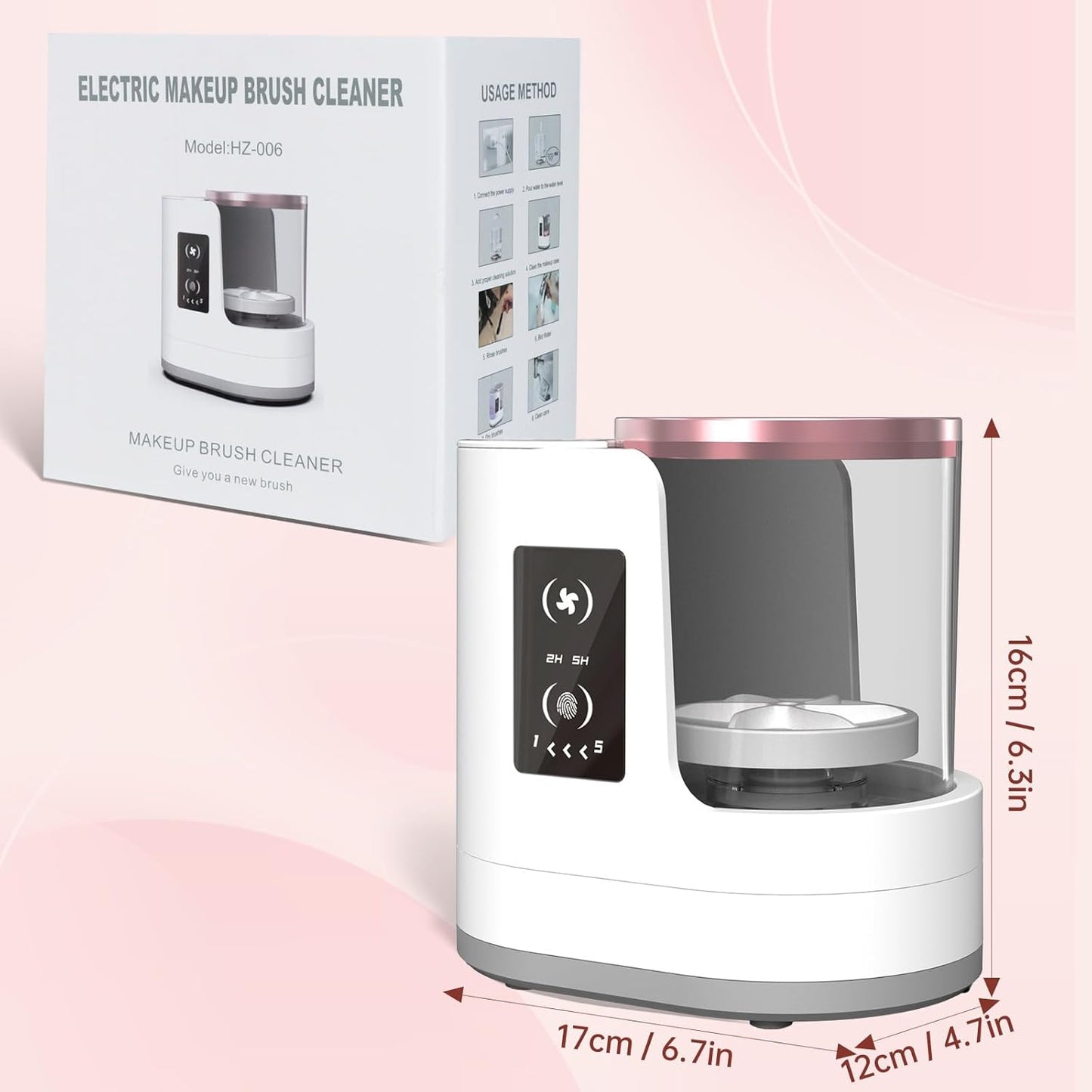 GlamSpin™ - Electric Makeup Brush Cleaner