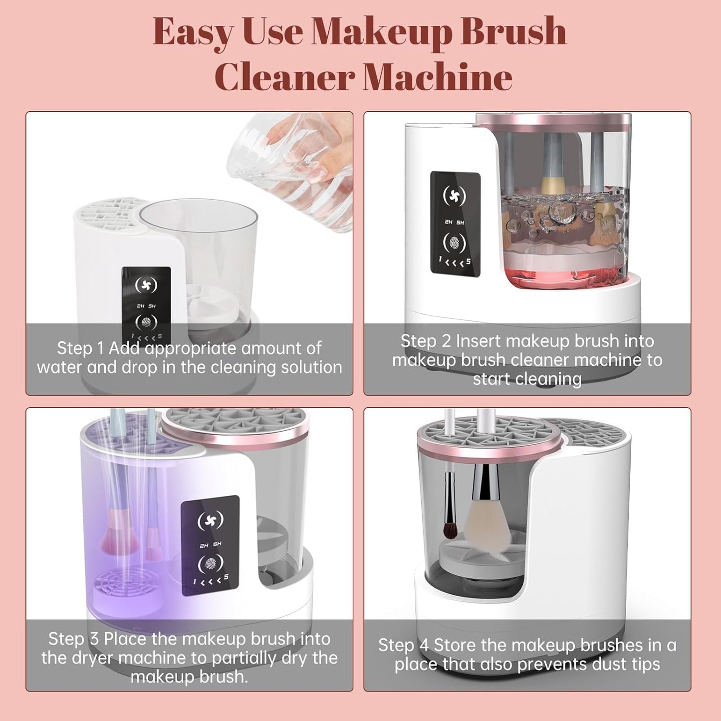 GlamSpin™ - Electric Makeup Brush Cleaner