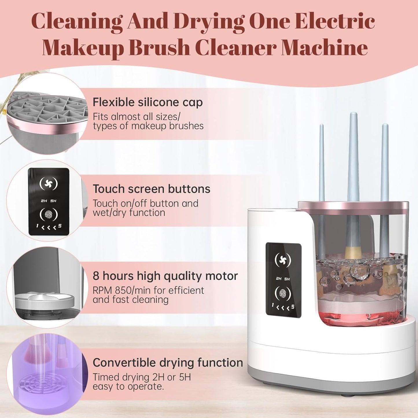 GlamSpin™ - Electric Makeup Brush Cleaner