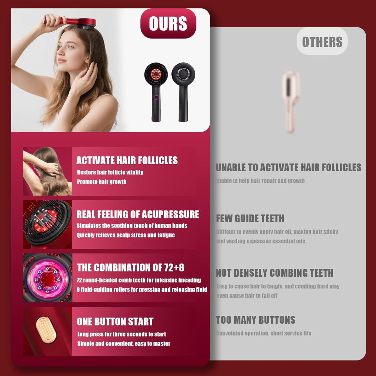 GrowComb™ - Hair Growth Scalp Massager Comb