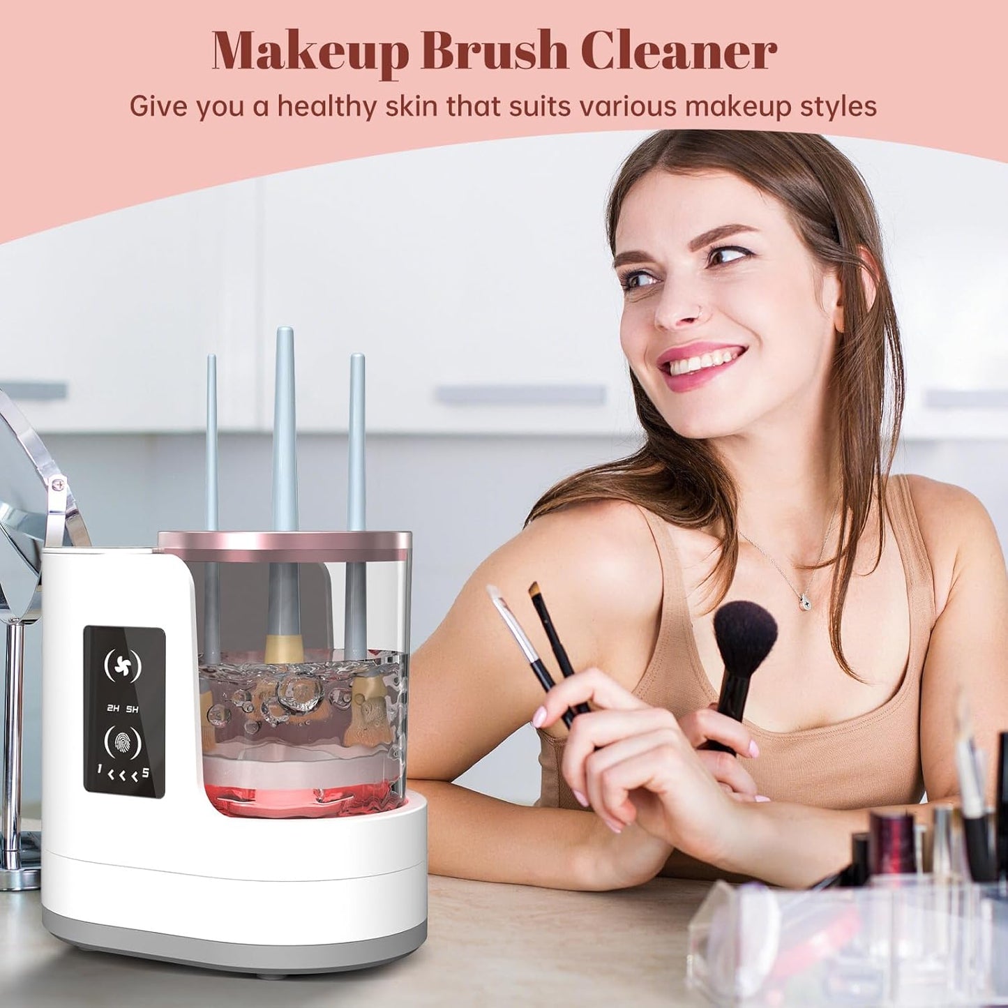 GlamSpin™ - Electric Makeup Brush Cleaner