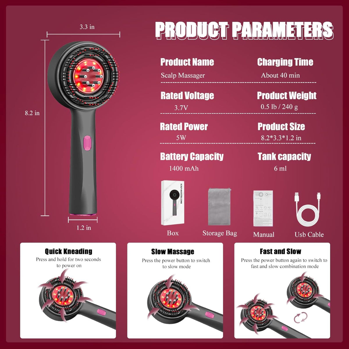 GrowComb™ - Hair Growth Scalp Massager Comb