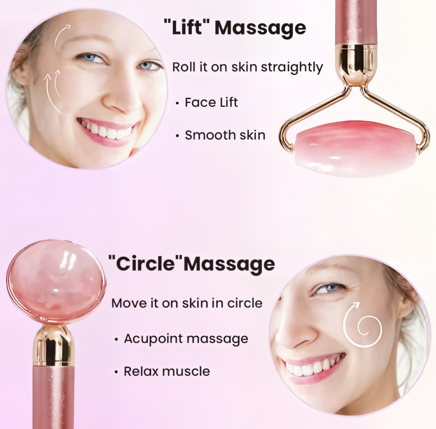 JadeLift™ - 2-in-1 Jade Roller Beauty Tool
