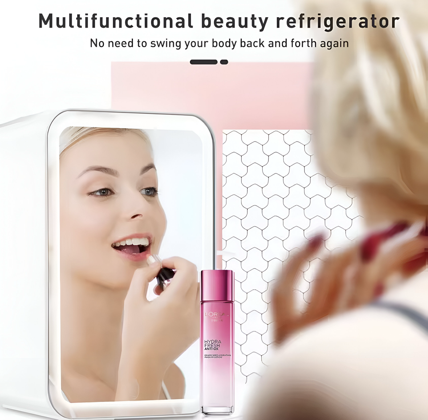 ChillGlow™ - Mini Beauty Fridge with Mirror