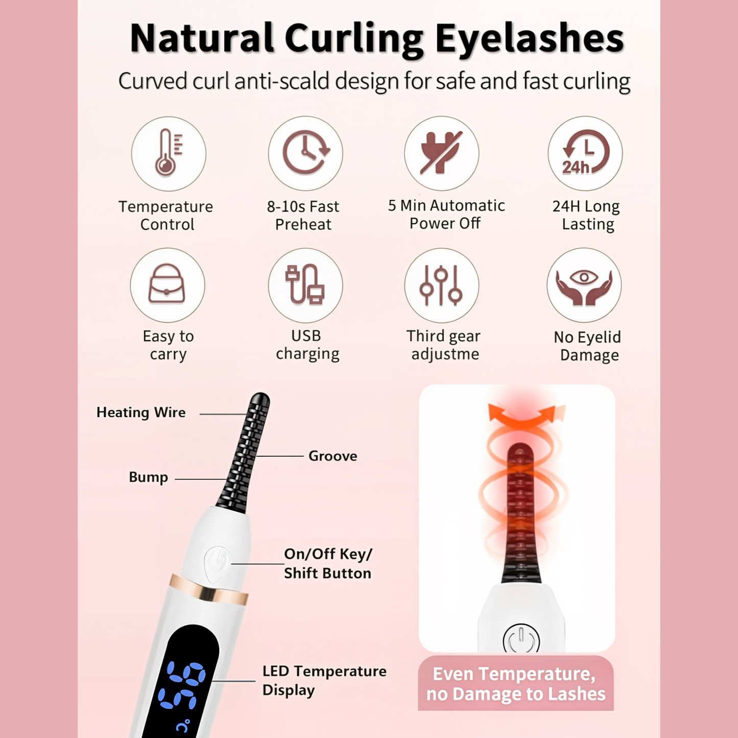 LashHeat™ - Electric Heated Eyelash Curler