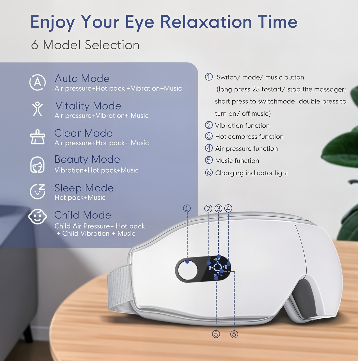EyeZen™ - Bluetooth Eye Massager