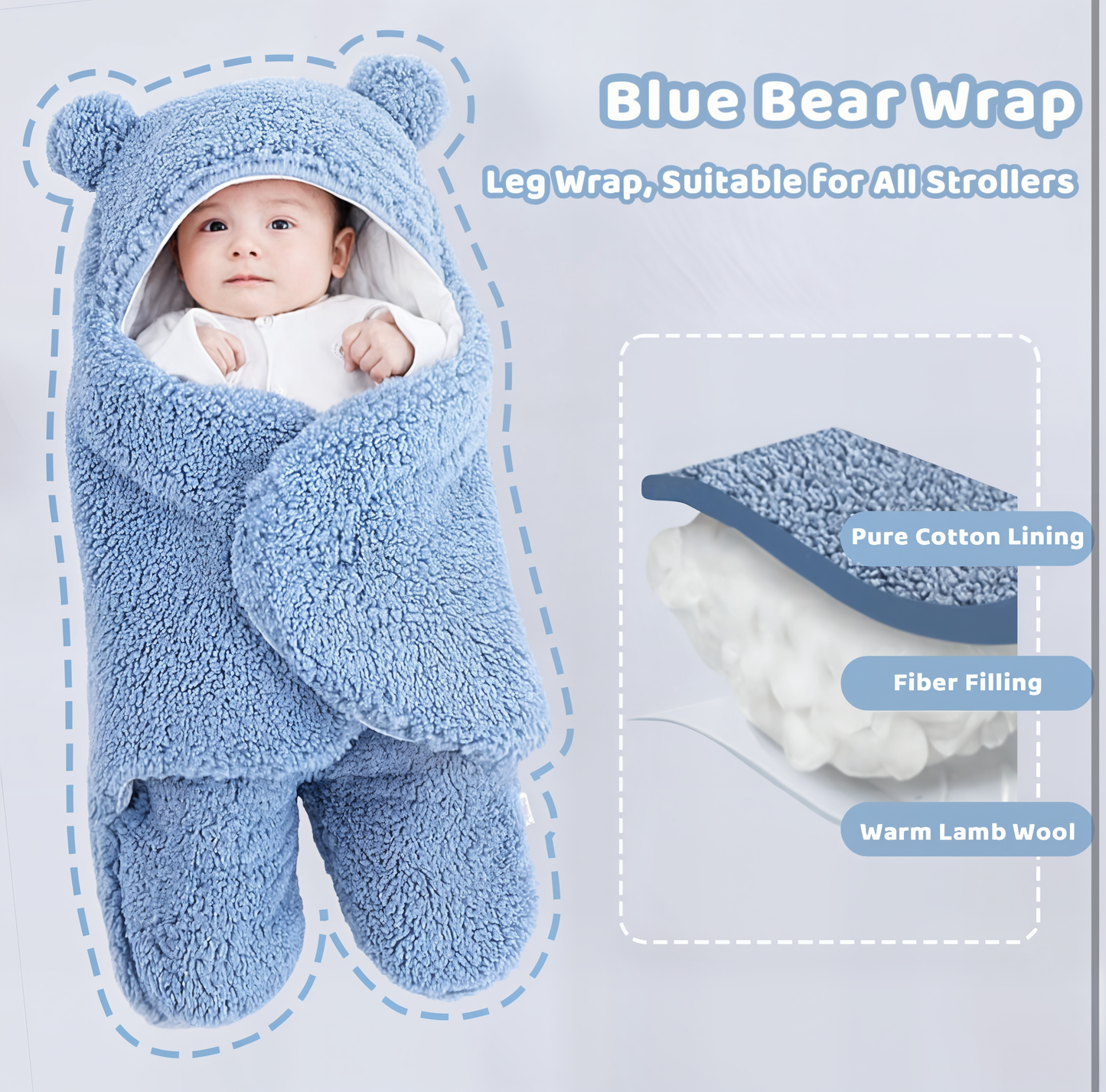 CuddleCorn™ - Unicorn Baby Blanket & Swaddle Wrap