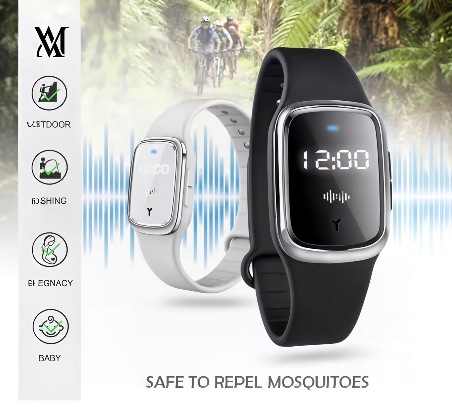 BuzzOff™ - Ultrasonic Mosquito Repellent Bracelet