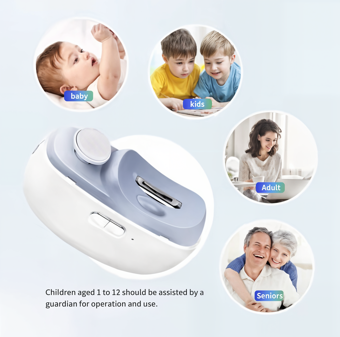 ClipMate™ - Electric Nail Clipper Set