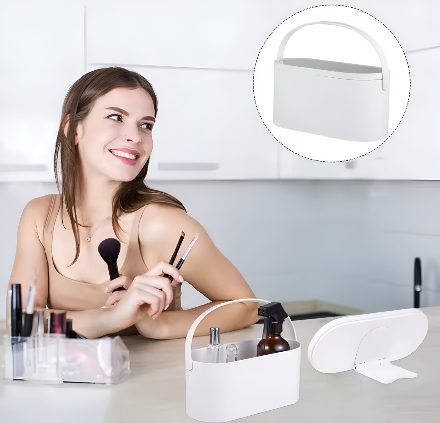 GlowBox™ - LED Storage Box with Makeup Mirror