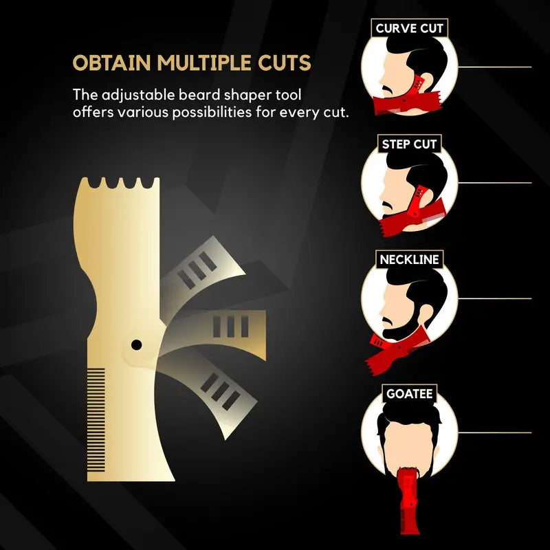 Adjustable Beard Shaping Tool and Styling Template