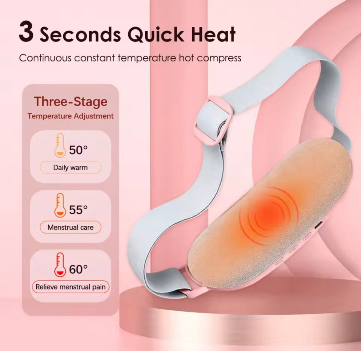 CrampEase™ - Menstrual Heating & Vibration Belt