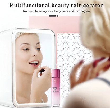 ChillGlow™ - Mini Beauty Fridge with Mirror