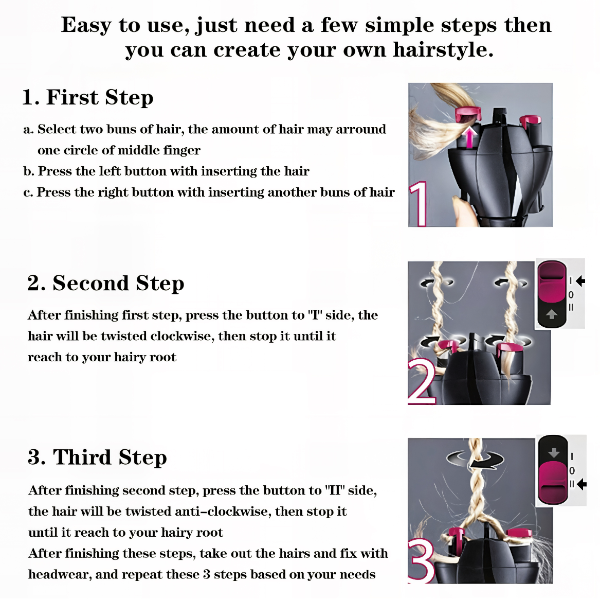 TwistPro™ - Automatic Hair Braiding Tool
