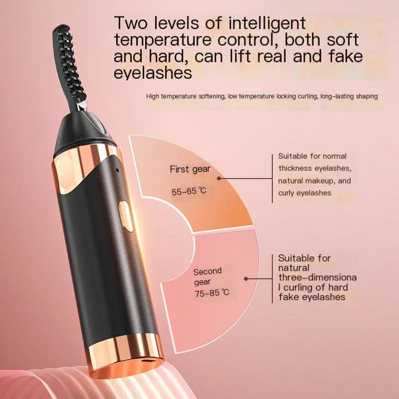 Electric Heated Eyelash Curler for Long-Lasting Curls