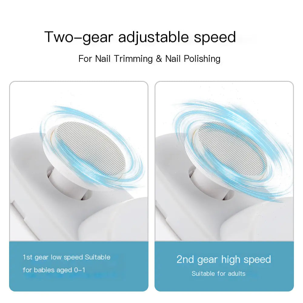 Electric Nail Drill with Light - 2-Speed Nail Tool