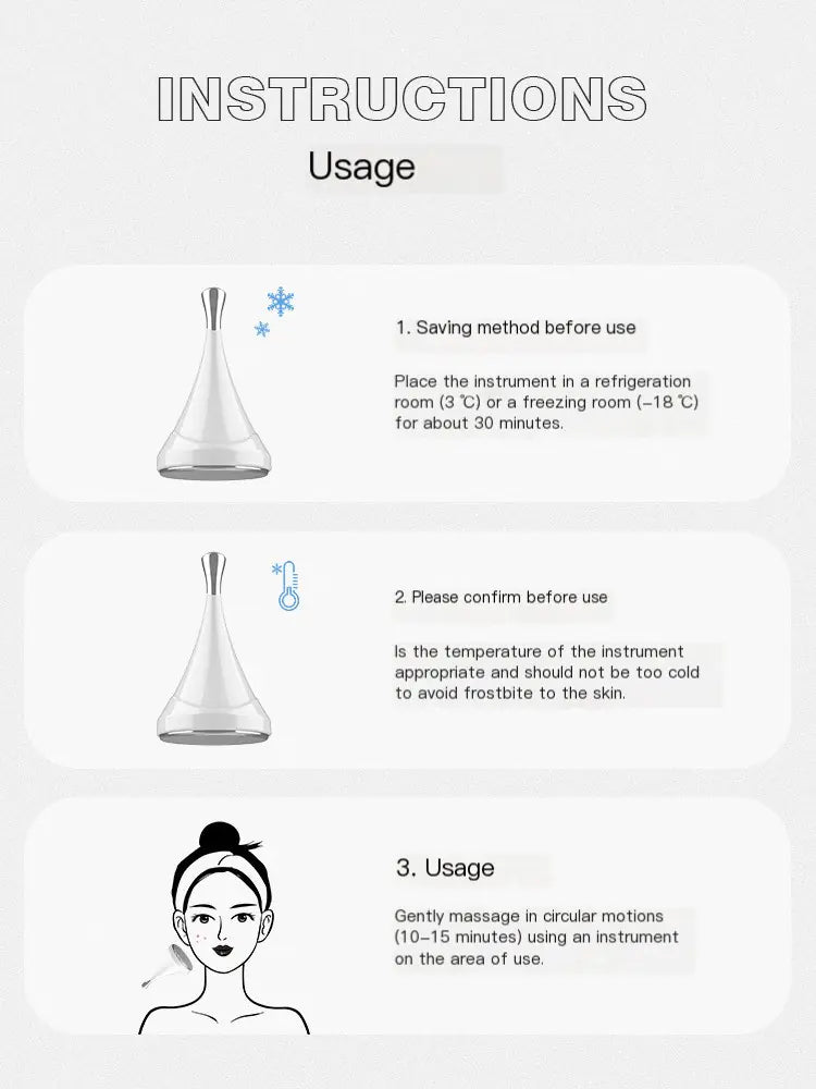 Home Facial Ice Massage Tool for Skin Repair and Firming