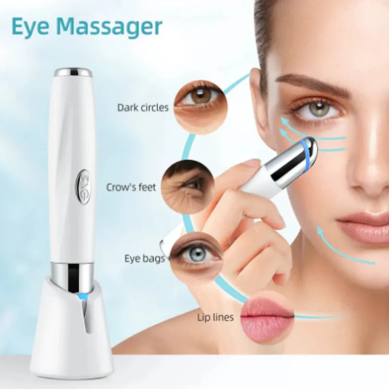 Heated Vibration Eye Massager with Blue Light Disinfection