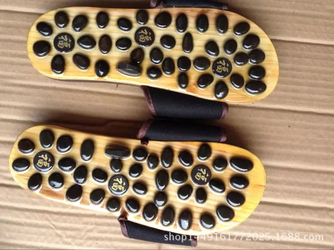 Foot Massage Slippers with Pebble Magnetic Design